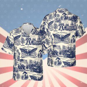 America 250th Anniversary Hawaiian Shirt, 250 Years 1776-2026 Founding Fathers